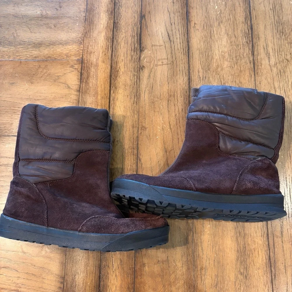 Land’s End Women’s Commuter Brown Suede Winter Boots, size 7.5,Snow Cold Weather